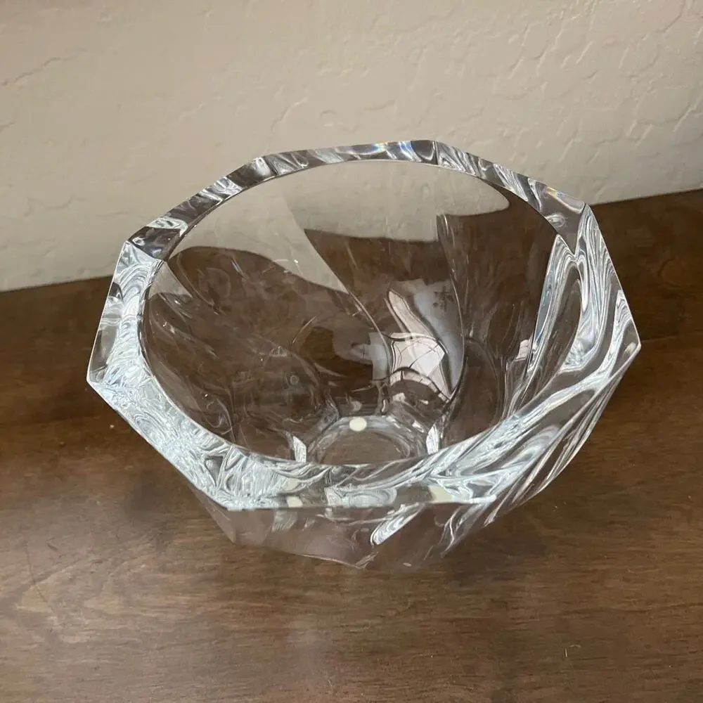 Vintage Orrefors Sweden Crystal glass bowl Kosta Boda 8
